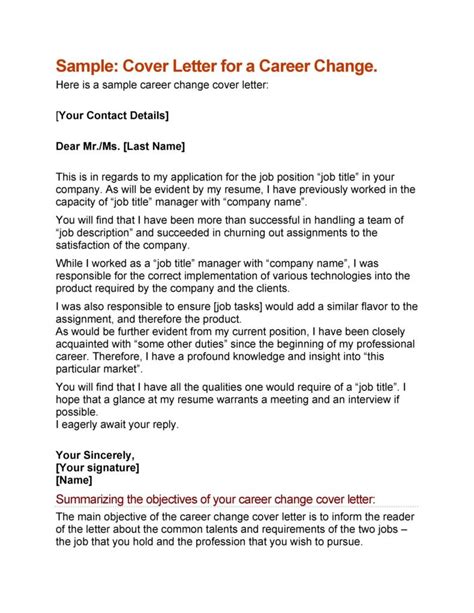 Cover Letter For A Career Change from tse1.mm.bing.net