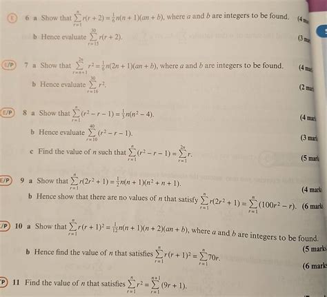 Solved: E 6 a Show that sumlimits _(r=1)^nr(r+2)= 1/6 n(n+1)(an+b ...