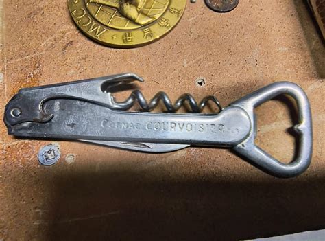 Retro profesionální otvírák vívrtka Cognac Curvoiser Napoleon Brandy ...