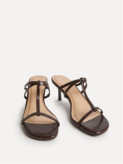 Buy Linzi Brown Westside T-Bar Mule Heeled Sandals from Next India