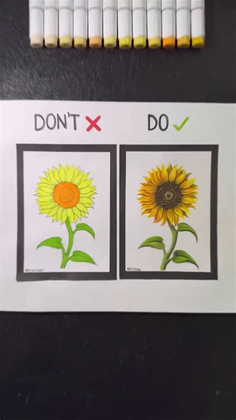 Easy sunflower drawing tutorial for beginners