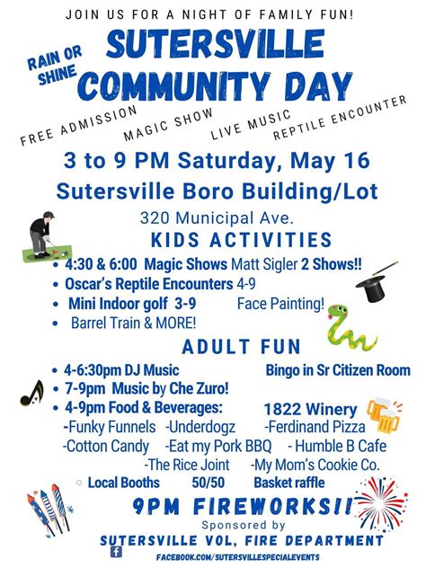 Sutersville Community Day 2026, 320 Municipal Ave, Sutersville, PA ...