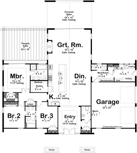 Beach Style House Plan - 3 Beds 2.5 Baths 2408 Sq/Ft Plan #455-751 ...