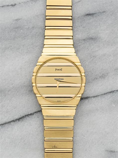 Piaget Vintage 1980s Polo "Jumbo" 7661 C701 18K YG Gold... eladó 12 162 ...