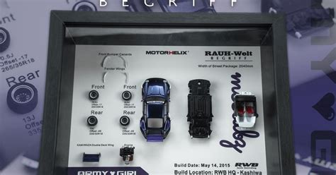 MOTORHELIX 1:64 RWB 964 Army Girl MODEL BUILD DISPLAY FRAME | Miniature ...