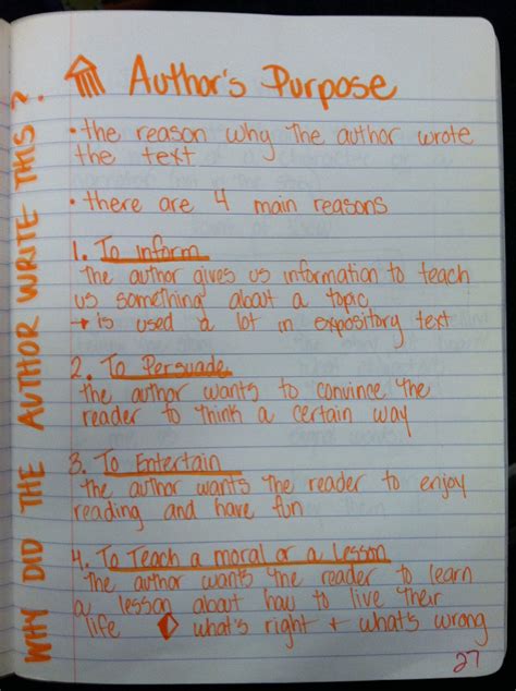 Author's Purpose Definition