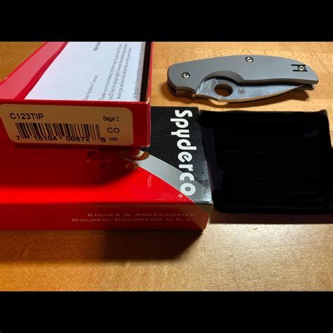 Bladebinge - BNIB Spyderco Sage 2 Titanium Frame Lock Knife C123TIP ...