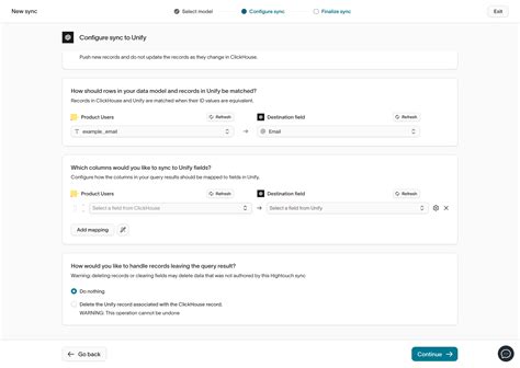 Sync data from Hightouch - Unify