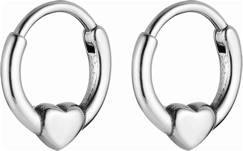 2Pcs Stainless Steel Nose Rings Hoops for Women Drop Septum Rings Hoop Cartilage Clicker ...