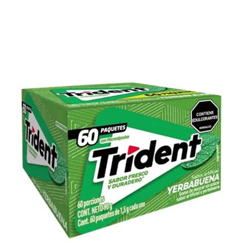 TRIDENT YERBABUENA CAJA 90G 40X60X1.5G - Mercadomi