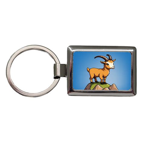 Goat Mountain Cute Metal Rectangle Keychain - Walmart.com