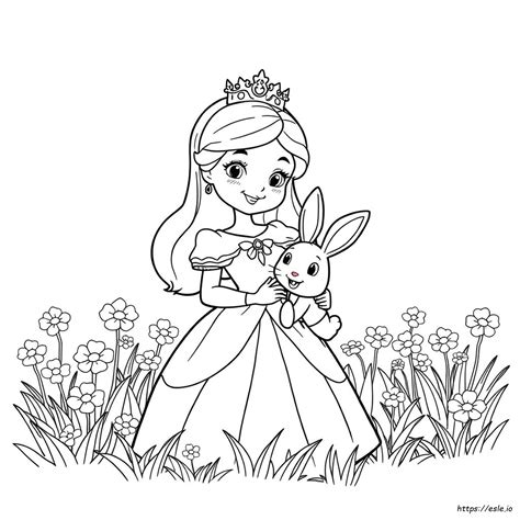 Hasenprinzessin Ausmalbild