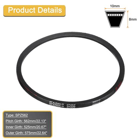 Industrial Belt Sourcing Map M-24 Drive V-Belt 2 Pack - 24" Pitch Girth ...