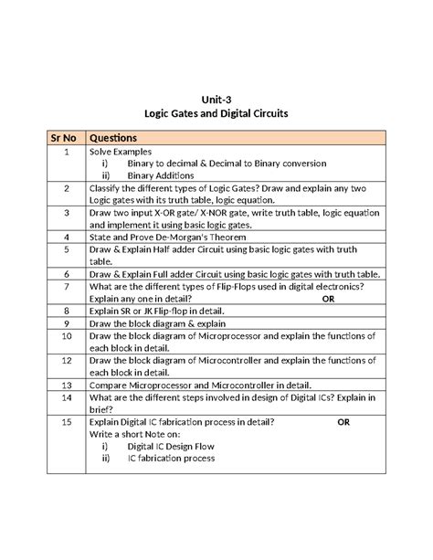 Unit 3 Quiz: Logic Gates & Digital Circuits Practice Questions - Studocu