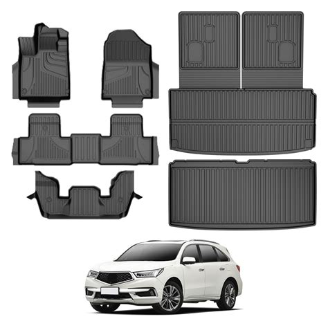 DIKSOAKR Floor Mats & Cargo Liner & Backrest Mat For Acura MDX 2022 ...