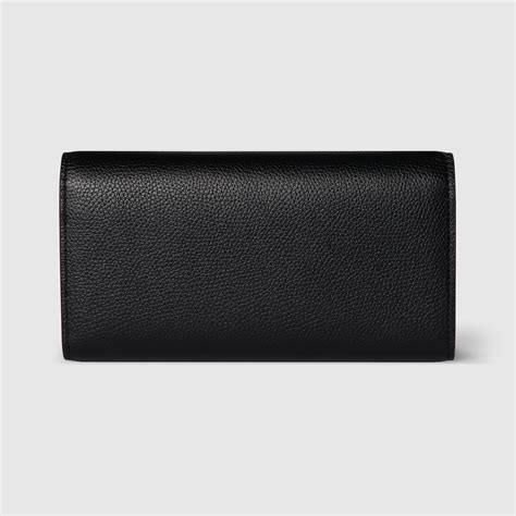 Bi-color GG Marmont continental wallet in black and red leather | GUCCI® AU
