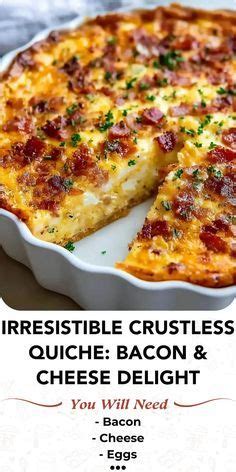 Bacon and Cheese Crustless Quiche (Easy & Delicious) | Recipe ...