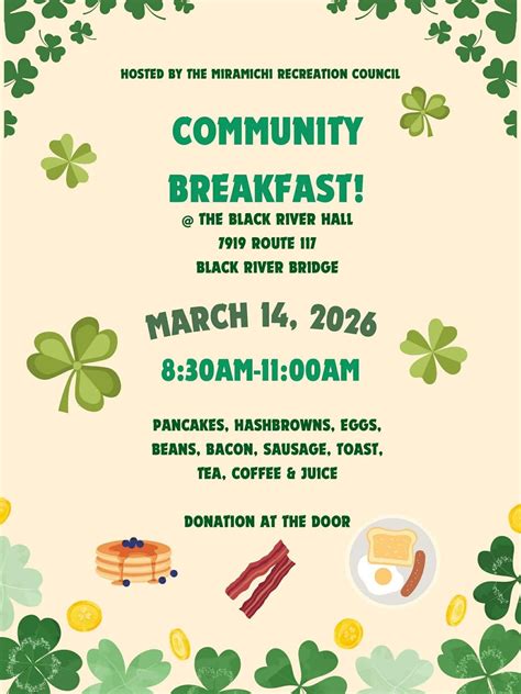 Community breakfast Black River Centennial Hall, Black River Bridge ...