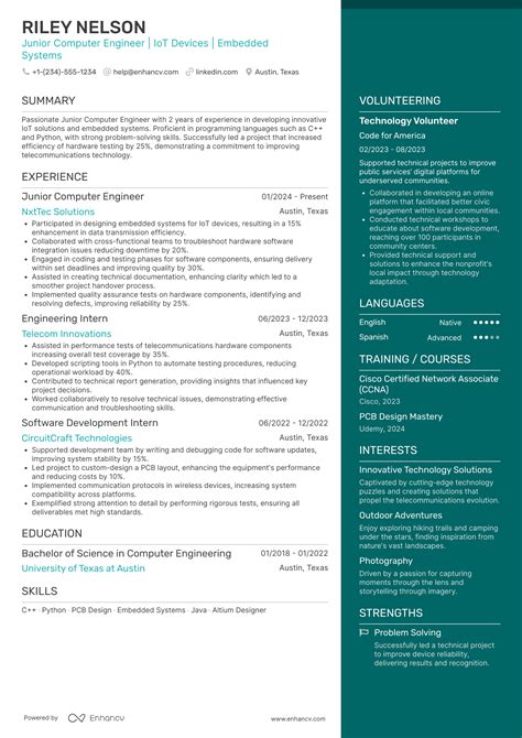 18 Computer Engineer Resume Examples & Guide for 2026