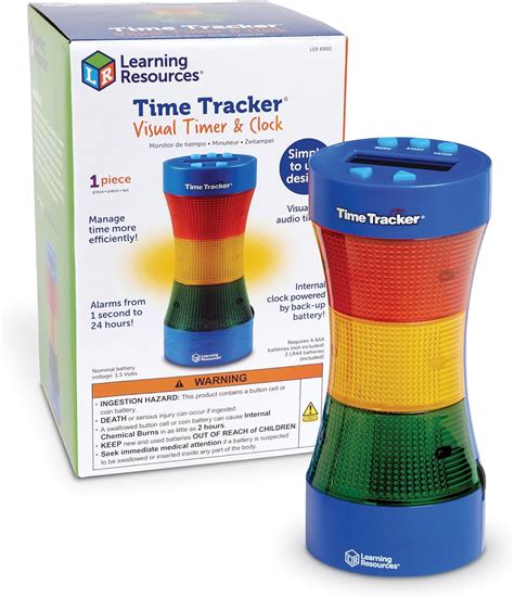 Amazon.com: Learning Resources Time Tracker Visual Timer & Clock - 1 ...