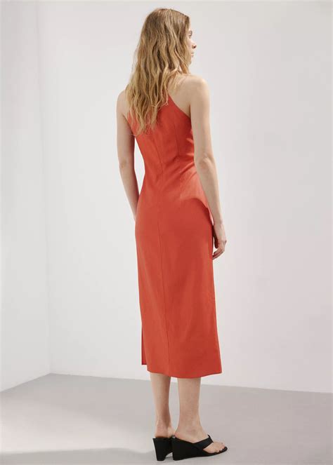 Draped midi-dress - Women | MANGO China