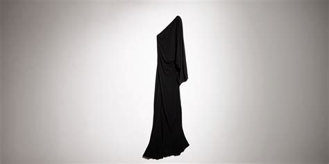 Viscose jersey asymmetrical long dress in black | GUCCI® US