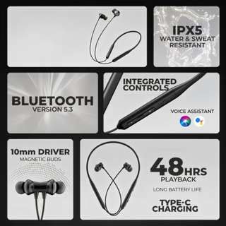Darshikauks Z2-Bullets-48Hr Playtime Headphone Neckband D37 Bluetooth ...