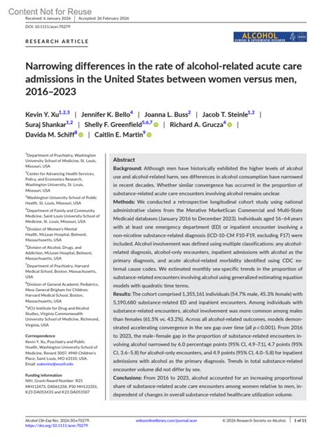 Narrowing differences in the rate of... : Alcohol, Clinical and Experimental Research