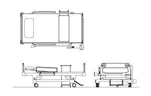 Hospital Bed - Free CAD Drawings