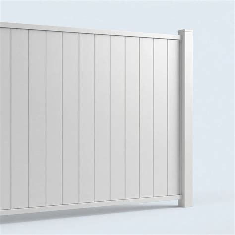 White Aluminum Privacy Fence Slat 6in/2.5in 6'x8' | Calcoast