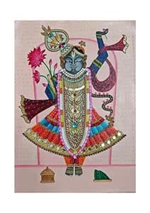 Diyaa Creattions Handmade Acrylic Painting on Canvas, Shrinathji, Home ...
