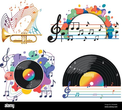 Cartoon music notes theme hi-res stock photography and images - Alamy