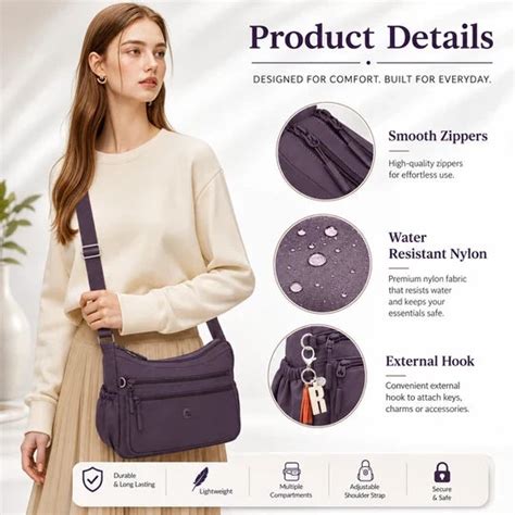 { BUY 1 GET 1 FREE } Women's Nylon Lightweight Shoulder Bag Women's Ha ...