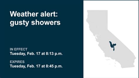 UPDATE: Weather alert issued for Central California Tuesday night, says ...