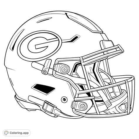 Pro Football Helmet - Coloring.app
