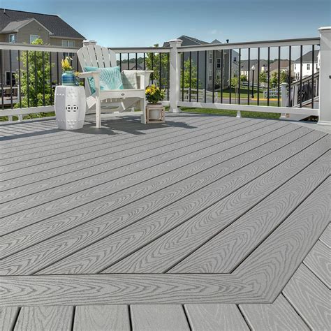 Grey Composite Decking Boards Ideas | Modern Outdoor Deck Design