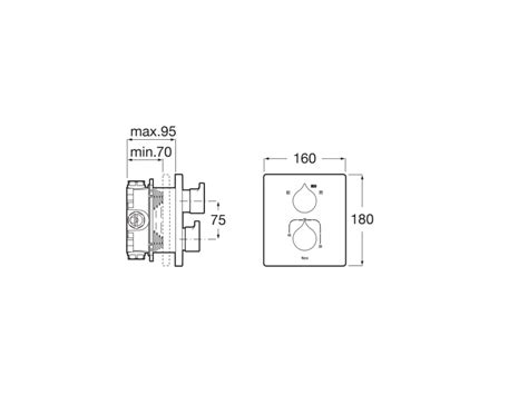 Grifería termostática empotrable para baño-ducha (2 vías) con desviador ...
