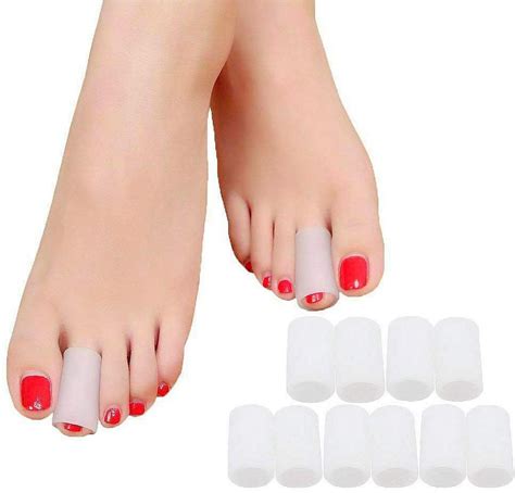 Toe Sleeves, Toe Protectors, 10 Pack Toe Tube Pads for Hammer Toe,Stubbed Toe,Corns, Calluses ...