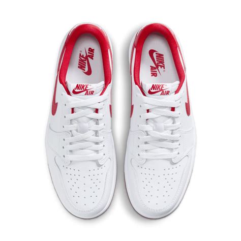 วันเปิดตัว Air Jordan 1 Low OG "White/Red" (CZ0790-161). Nike SNKRS
