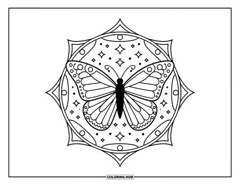 105+ Schmetterling-Mandala-Ausmalbilder für Kinder und Erwachsene ...