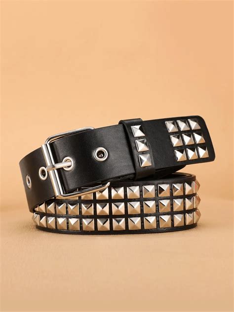 Trendy Rivet Belt Heavy Metal Unisex Punk Nightclub Rock Style Jeans Waistband, Y2K Fashion ...