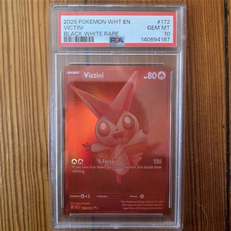 Pokemon PSA 10 Victini BWR 172/086 Black White Rare White Flare English ...