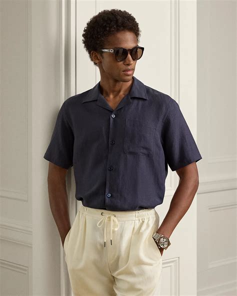Silk-Linen Camp Shirt for Men | Ralph Lauren® IN