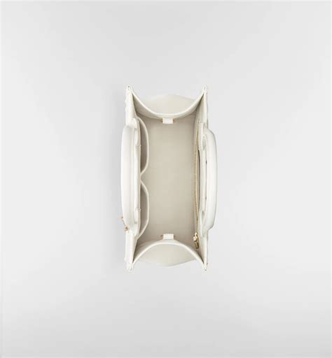 Small Dior Book Tote Latte Macrocannage Calfskin (26.5 x 22 x 14 cm) | DIOR
