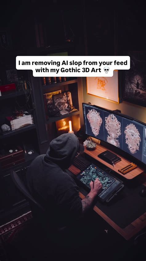 Gothic 3D Art: Removing AI Slop from Your Feed | TikTok