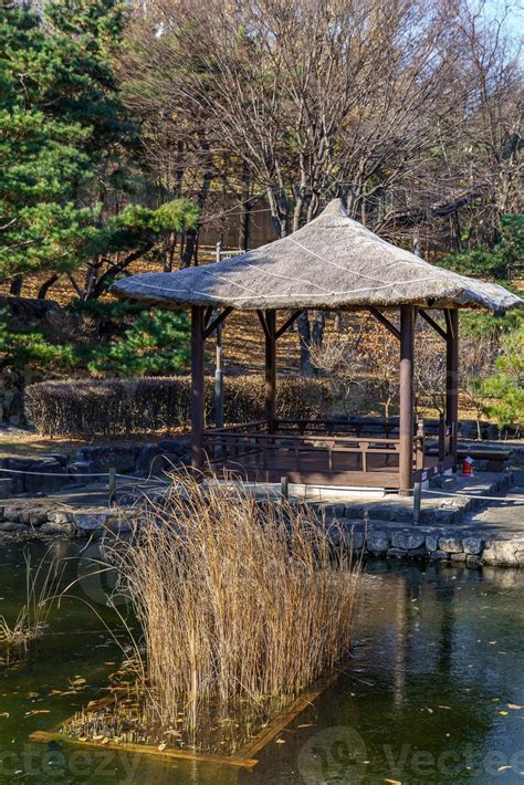 A small gazebo in a park 75771880 Stock Photo at Vecteezy