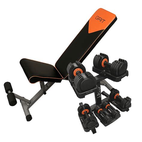 GRIT Elite Gear Complete Set: Weight Set for Home Gym, Weight Bench ...