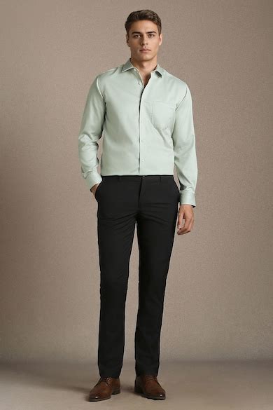 Buy Men Green Classic Fit Textured Full Sleeves Formal Shirt Online ...