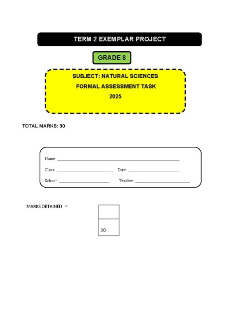 2024 NS Grade 8 Term 3 Project: Series & Parallel Circuits - Studocu