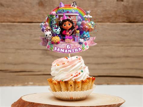Editable Gabby's Dollhouse Birthday Cake Topper, Gabby Dollhouse Cake ...
